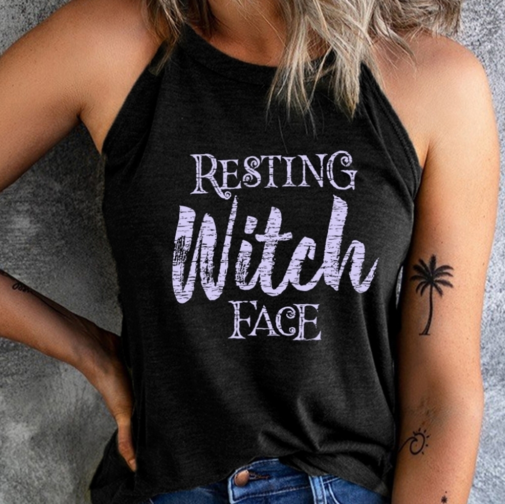 Resting witch face tank top